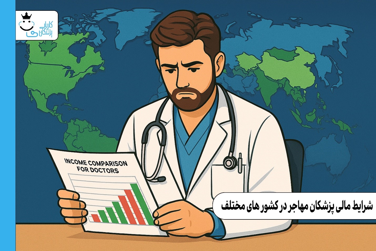 مقایسه شرایط مالی و درآمدی پزشکان مهاجر در کشورهای مختلف